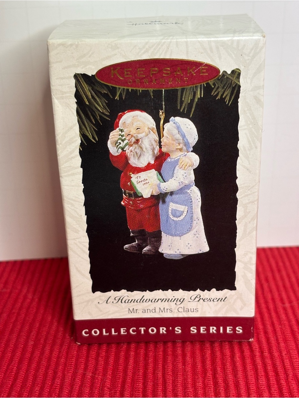 Hallmark Mr. and Mrs. Claus Ornament - Red & White 1994